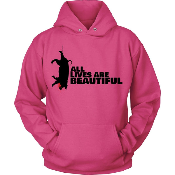 T-shirt - All Lives Are Beautiful - Hoodie (Black Print)
