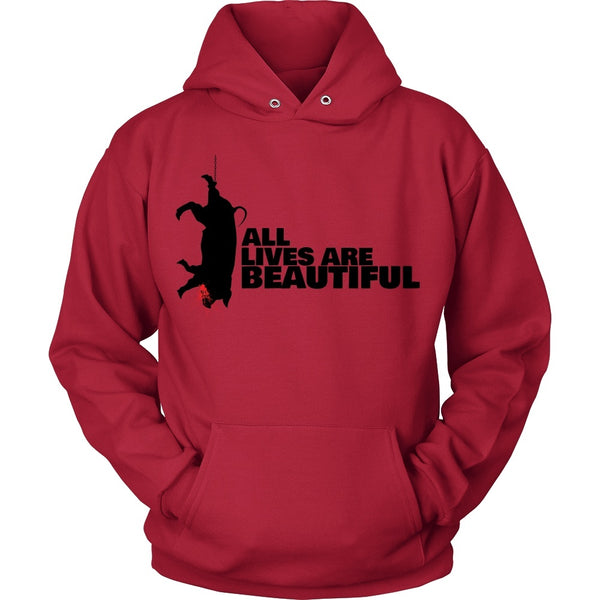T-shirt - All Lives Are Beautiful - Hoodie (Black Print)