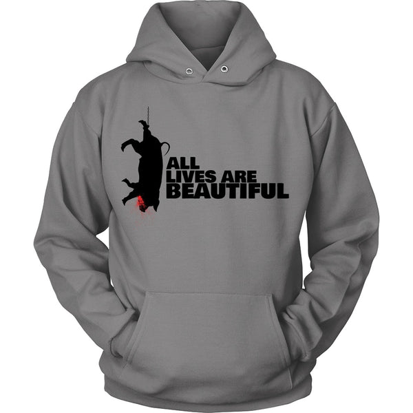T-shirt - All Lives Are Beautiful - Hoodie (Black Print)