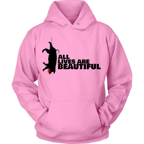 T-shirt - All Lives Are Beautiful - Hoodie (Black Print)