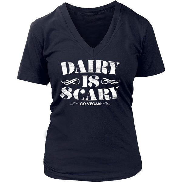 T-shirt - Dairy Is Scary - V-Neck