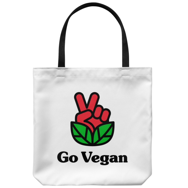 Go Vegan Revolution Logo With Text Tote Bag - Assorted Colors - Go Vegan Revolution