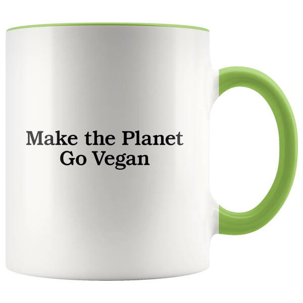 Make The Planet Go Vegan Mug - Go Vegan Revolution