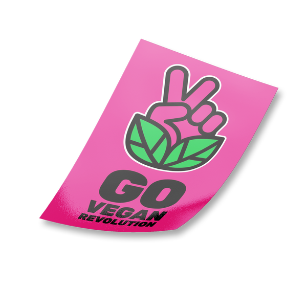 Go Vegan Revolution Magenta Logo Sticker - Go Vegan Revolution